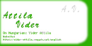attila vider business card